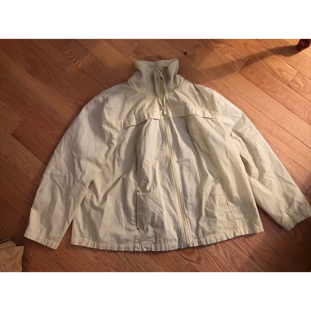 Studio Works Full Zip Jacket Women's Medium Yellow Pockets
